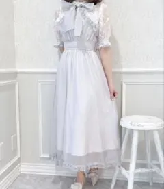couture by ROJITA シアースリーブ半袖ロングワンピースのサムネイル