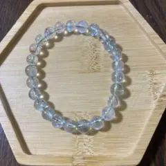 グリーンルチルクォーツ　７ミリ　天然石ブレスレット