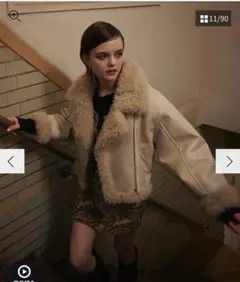 MURUA ヴィンテージライクショートフェイクムートン