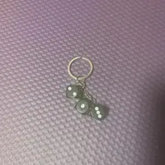 サイコロ型キーホルダー 黒