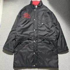 00s アンブロ umbro ブラック ロゴ ロング 中綿 ベンチ コート 古着