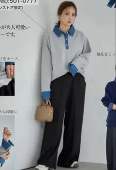 しまむら　田中里奈　パンツ　美品　ブラック　L mysa