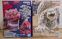NARUTO ナルト 疾風伝 ソフビフィギュア 守鶴 ガマブン太 2種セット
