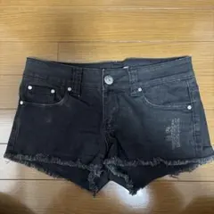 FOREVER 21 DENIM ブラックショートパンツ 25