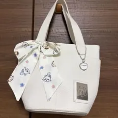 ちいかわ　しまむら　モモンガ　2wayトートバッグ　ホワイト