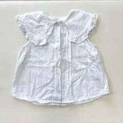 petit main フリル襟シャツ 90cm