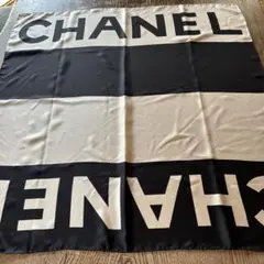 シャネルCHANEL ストライプ スカーフ 大判