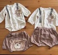 クマロンパース・パンツ　2着セット　双子