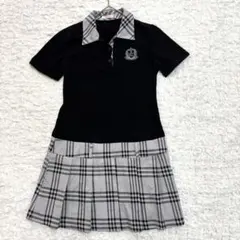 FILA GOLF ポロワンピース ブラック×グレー チェック柄 美品 - メルカリ