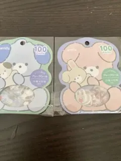 ☆クマ・ウサギ　フレークシール２つセット☆