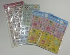 クレヨンしんちゃん シール 3セット➕ポケモンプチプチシールセット