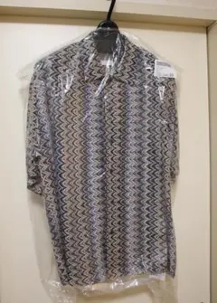 Lui's（ルイス）24SS マルチジャガードs/s シャツ　ブルーのサムネイル