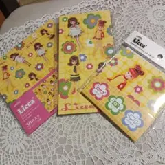 リカちゃん　レトロポップ　デザインペーパー　メガネ拭き　万型封筒