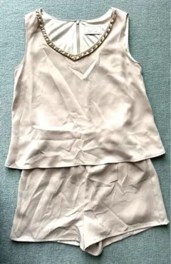 【美品】Rady ベージュ セットアップ ノースリーブ&ショートパンツ サイズF