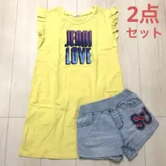 ジェニィ ワンピース　ショートパンツ　2点　130 140