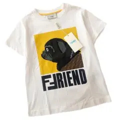 【未使用】フェンディキッズ　半袖Tシャツ　カットソー　ロゴシャツ　4A 犬柄のサムネイル