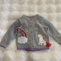 ❤️nextネクスト❤️ユニコーンと虹の刺繍カーディガン6-9ヶ月使用感ややあり美品