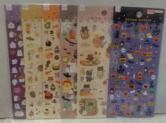 デザインステッカー　ハロウィン　オバケ　かぼちゃ　ねこ　ダイソー　シール