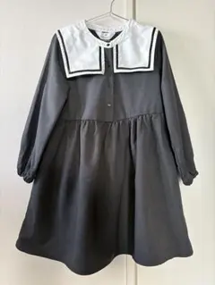 H&M セーラー襟 ワンピース グレー