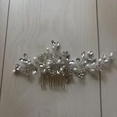 シルバークリスタルパールヘッドドレス