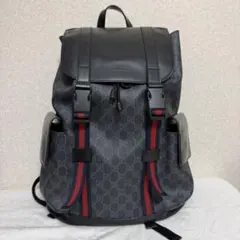 美品 グッチ GGスプリーム バックパック リュック ブラックのサムネイル