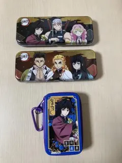 鬼滅の刃　ペンケース　つめてねフーセンガム　缶ポーチ　3点セット