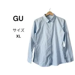 GU ジーユー イージー ケア シャツ サイズ XL ライトブルー 水色