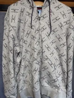 TOMMY HILFIGER グレー フルジップパーカー L