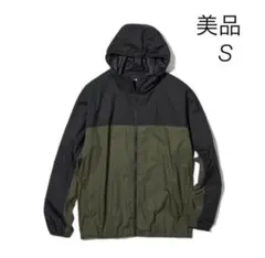 美品【UNIQLO】ポケッタブルUVカットパーカ（3Dカット）サイズS　オリーブ