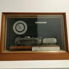 D51型蒸気機関車 時計付き SUMISEKI・住石・D51型蒸気機関車・ナンバー・美術額時計・壁