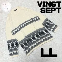 凡賽特 古董鑽石紋樣 日本製 高領針織毛衣