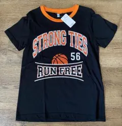 バスケットボール Tシャツ 黒 オレンジ 140 新品