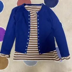 チビ吉様専用⭐︎agnes b.プレッションカーディガン青 12 ansアンファン