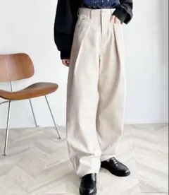 クラシカルエルフ　ナチュラル　アイボリー　ゆったりハイウエスト　デニム　XXL