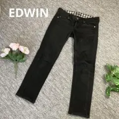 EDWIN エドウィン　黒パンツ　チノパン　SOMETHING