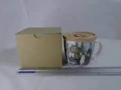 新品　フタ付き　アートマグカップ　東欧コラージュ　わちふぃーるど　ダヤン　猫