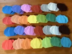 折り紙で作ったかぼちゃ 24枚セット