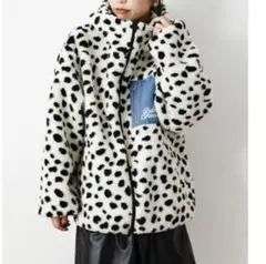 RODEO CROWNS デニムポケットボアブルゾン　ダルメシアン柄