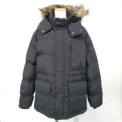 /◇b/ユニクロ プレミアム ダウン ジャケット L アウター 黒 フード着脱式