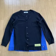 PERSON'S 黒青 カーディガン Mサイズのサムネイル