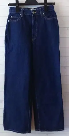 ★【値下げ】ウィゴー WEGOダークブルー ワイドレッグデニムパンツ M