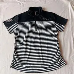 美品】ミラショーン スポーツ ハーフジップ 半袖 シャツ レディース M