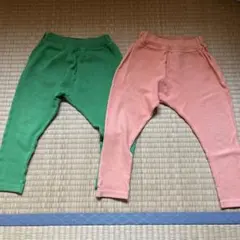 パンツ 95cm グリーン・ピンク