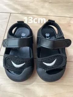 ベビーサンダル 黒　13cm