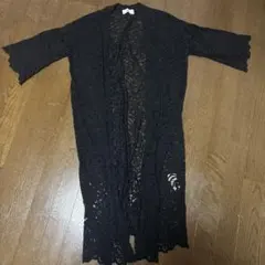 AZUL BY MOUSSY レース ロングカーディガン ブラックのサムネイル