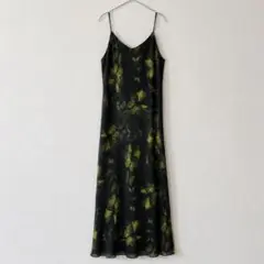 【新品未使用】ALLSAINTS 柄 キャミ ワンピース ブラック ドレス 黒のサムネイル