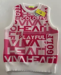 新品　VIVA HEART（ビバハート）　撥水　総柄ベスト　定価13200円のサムネイル