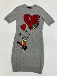 LOVE　MOSCHINO　ニットワンピース　グレー