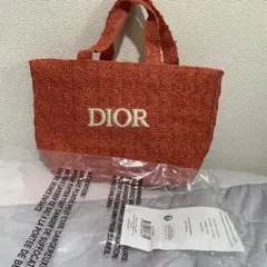 新品 ディオール Diorストロー トートバッグ ノベルティ ギフト 刺繍手提げ