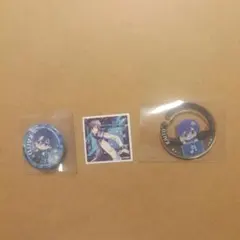 VOCALOID　KAITO　缶バッチ、アクリルカラビナ
